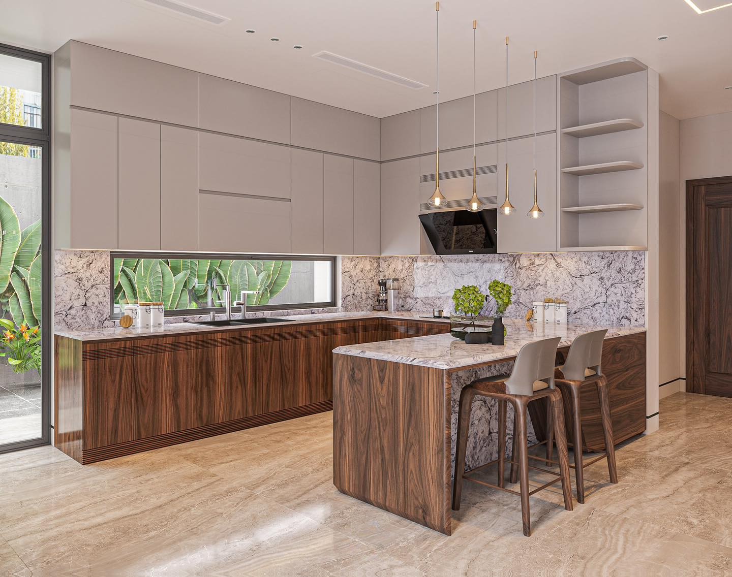 Công ty thiết kế nội thất – Nâng tầm không gian sống hiện đại và tiện nghi Công ty thiết kế nội thất chuyên nghiệp với mẫu tủ bếp chữ L hiện đại