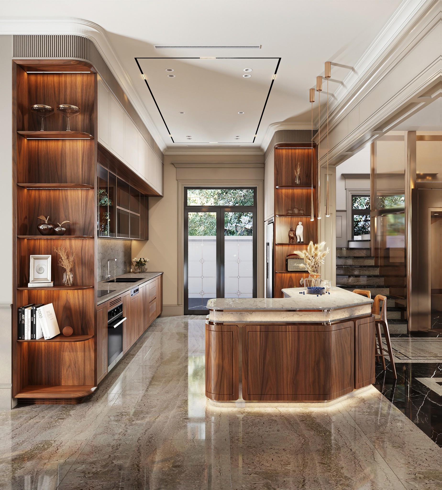 Giá tủ bếp – lựa chọn phù hợp cho không gian bếp hiện đại Giá tủ bếp gỗ sồi tự nhiên hiện đại, nhỏ gọn và tiện nghi