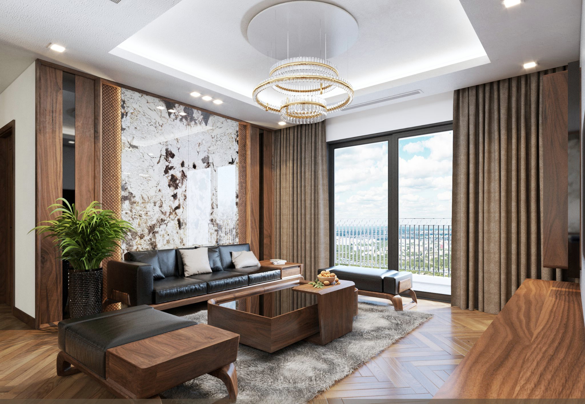 Mẫu bàn ghế gỗ phòng khách nhỏ – tối ưu không gian sống hiện đại Bàn ghế gỗ phòng khách nhỏ gọn sang trọng