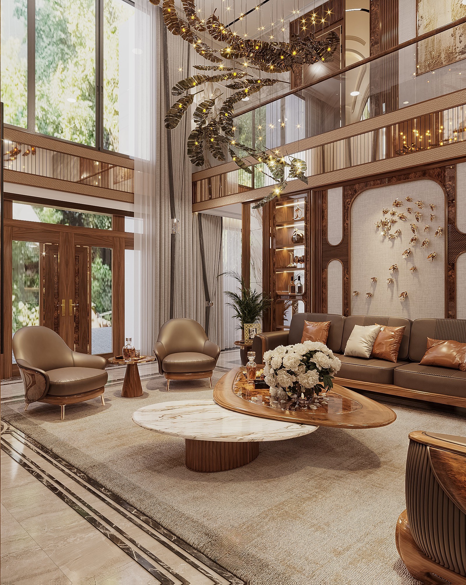 Mẫu bàn trà đẹp đơn giản 2 cấp kết hợp mặt đá marble và gỗ veneer nu Mẫu bàn trà đẹp đơn giản 2 cấp kết hợp mặt đá marble và gỗ veneer nu