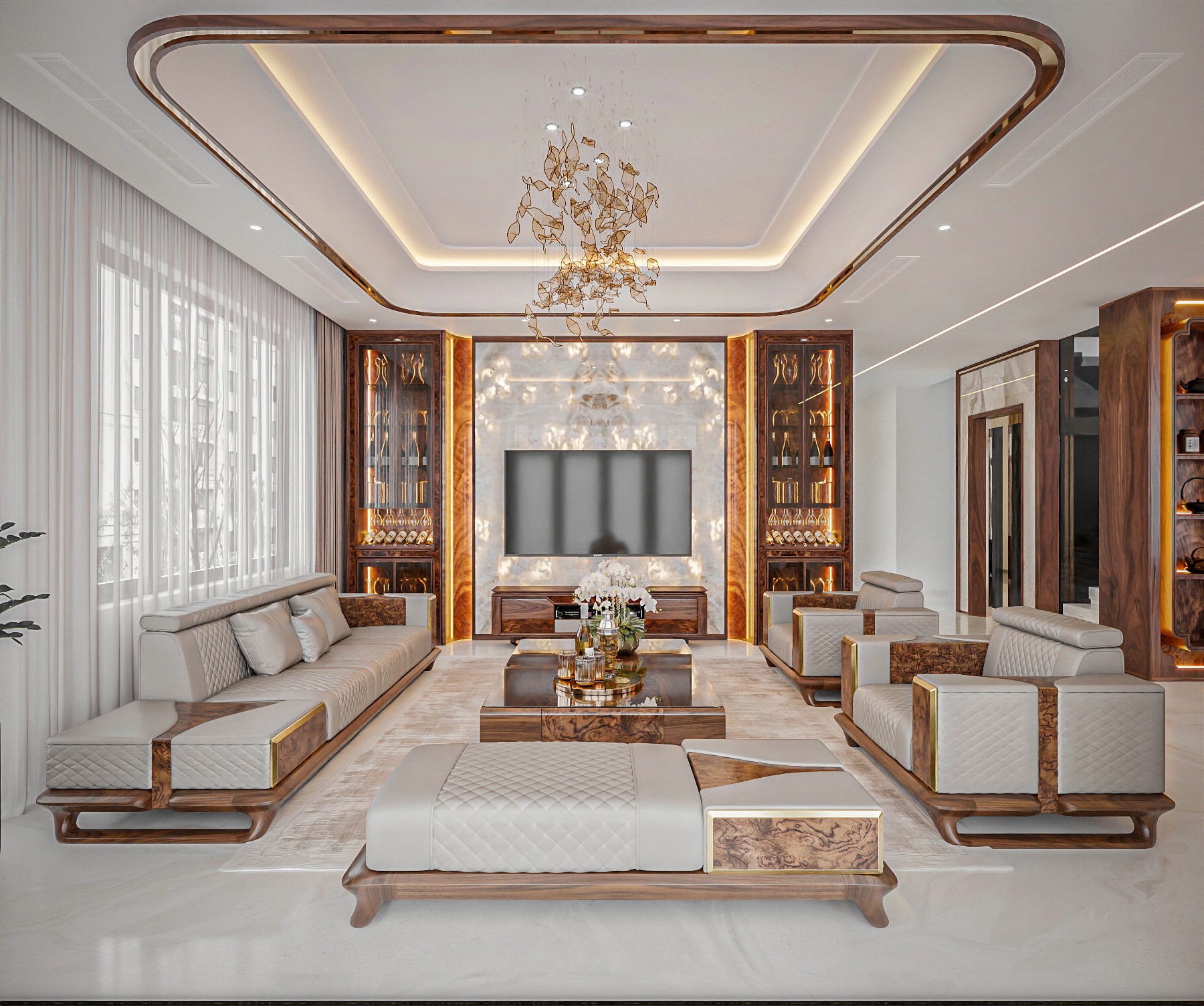 Mẫu ghế sofa gỗ đẹp hiện đại chất liệu gỗ óc chó sang trọng Mẫu ghế sofa gỗ đẹp hiện đại chất liệu gỗ óc chó sang trọng