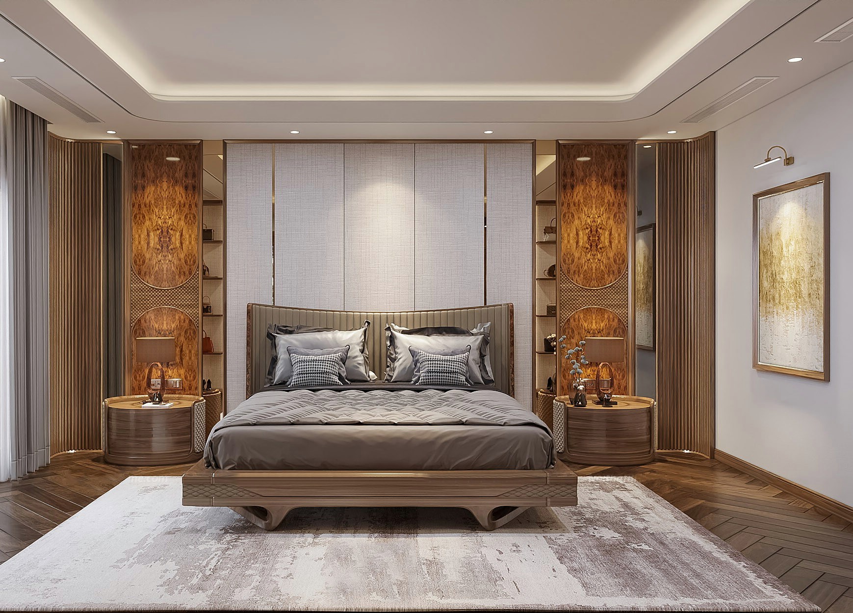 Giường gỗ tự nhiên thiết kế tối giản và tinh tế Mẫu giường gỗ đơn giản hiện đại