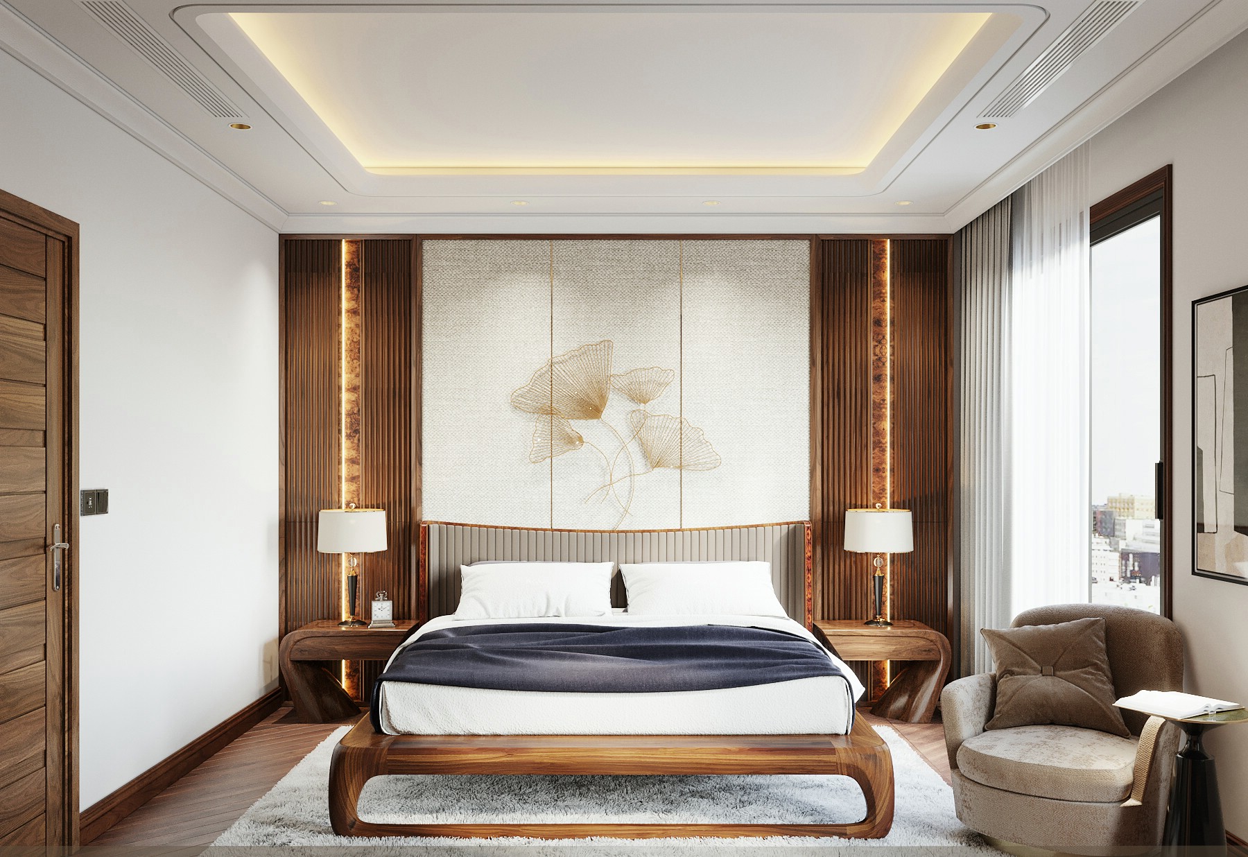 mẫu giường ngủ gỗ đơn giản đẹp, tinh tế và hiện đại