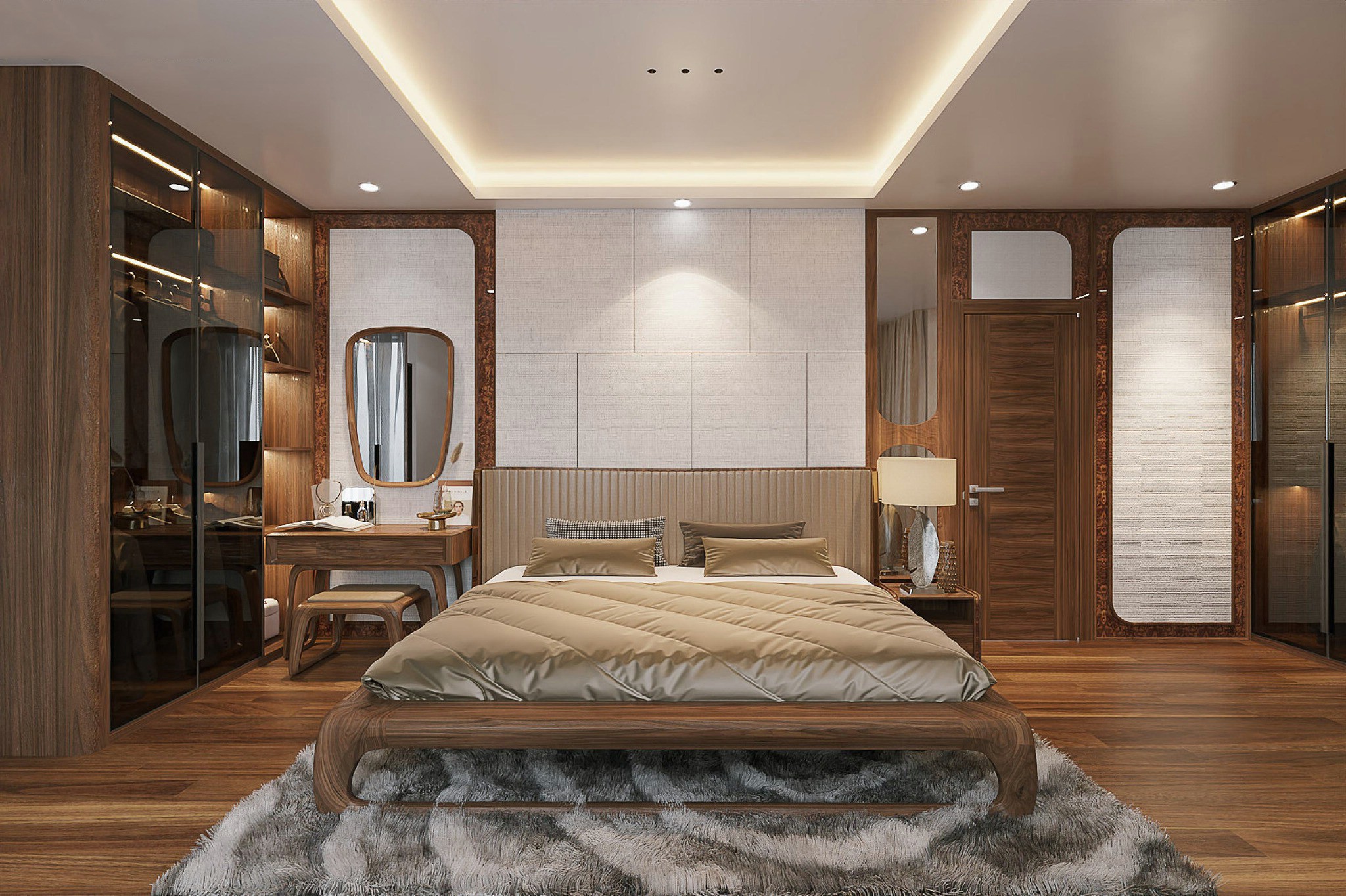 Mẫu thiết kế phòng ngủ đơn giản đẹp tone nâu đậm sang trọng và tinh tế Mẫu thiết kế phòng ngủ đơn giản đẹp tone nâu đậm sang trọng và tinh tế