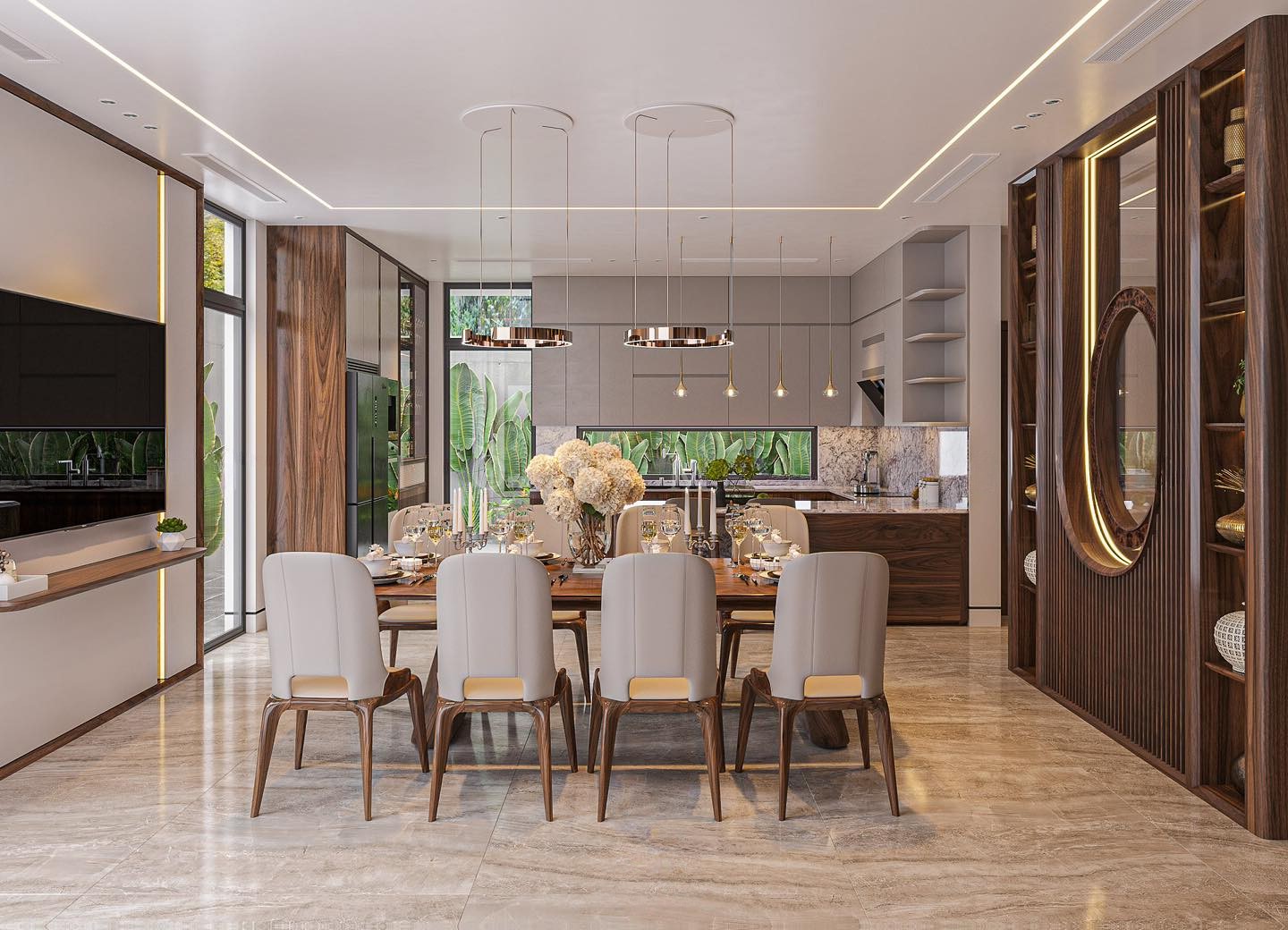 phòng bếp hiện đại tiện nghi