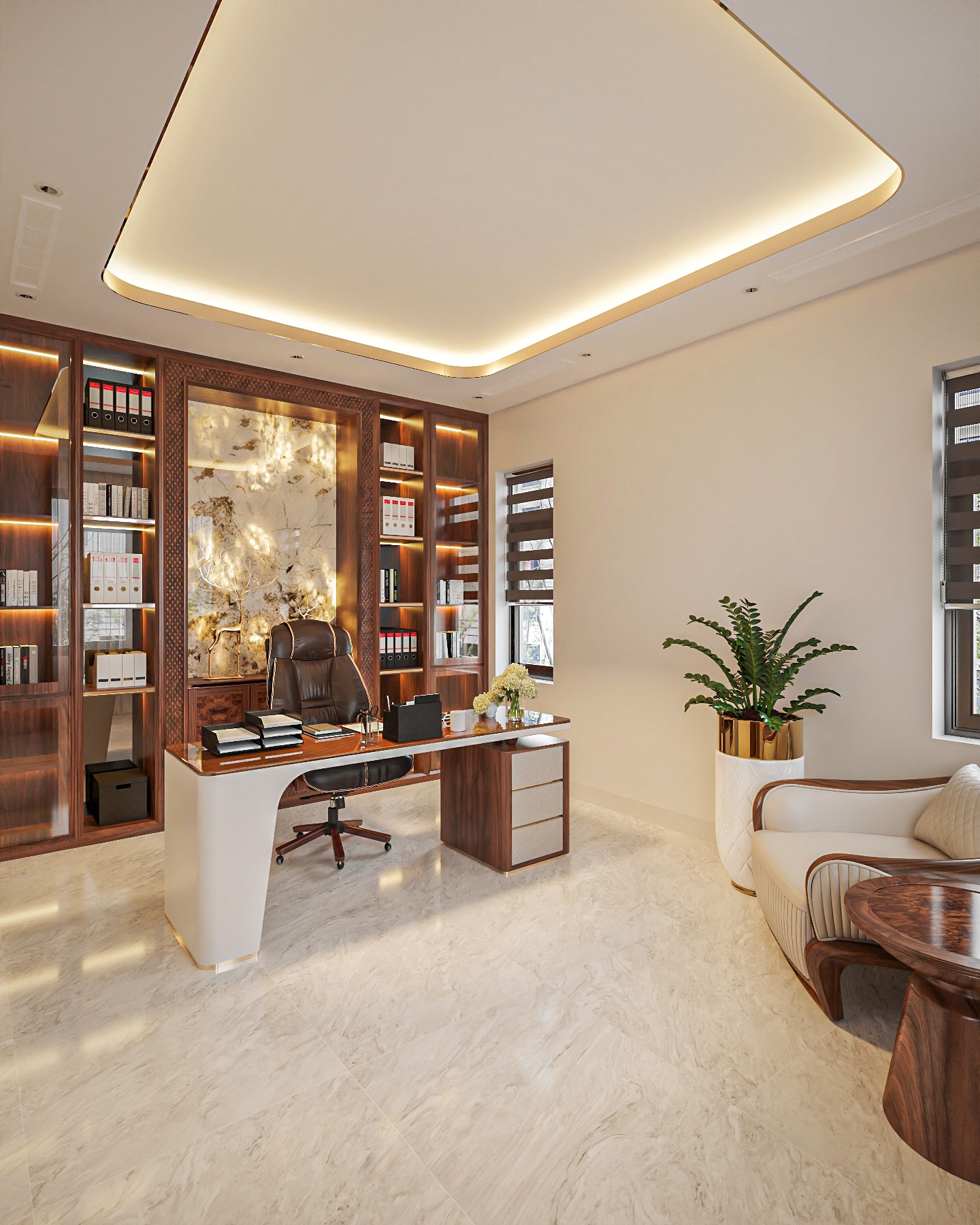 Phòng làm việc giám đốc hiện đại sang trọng