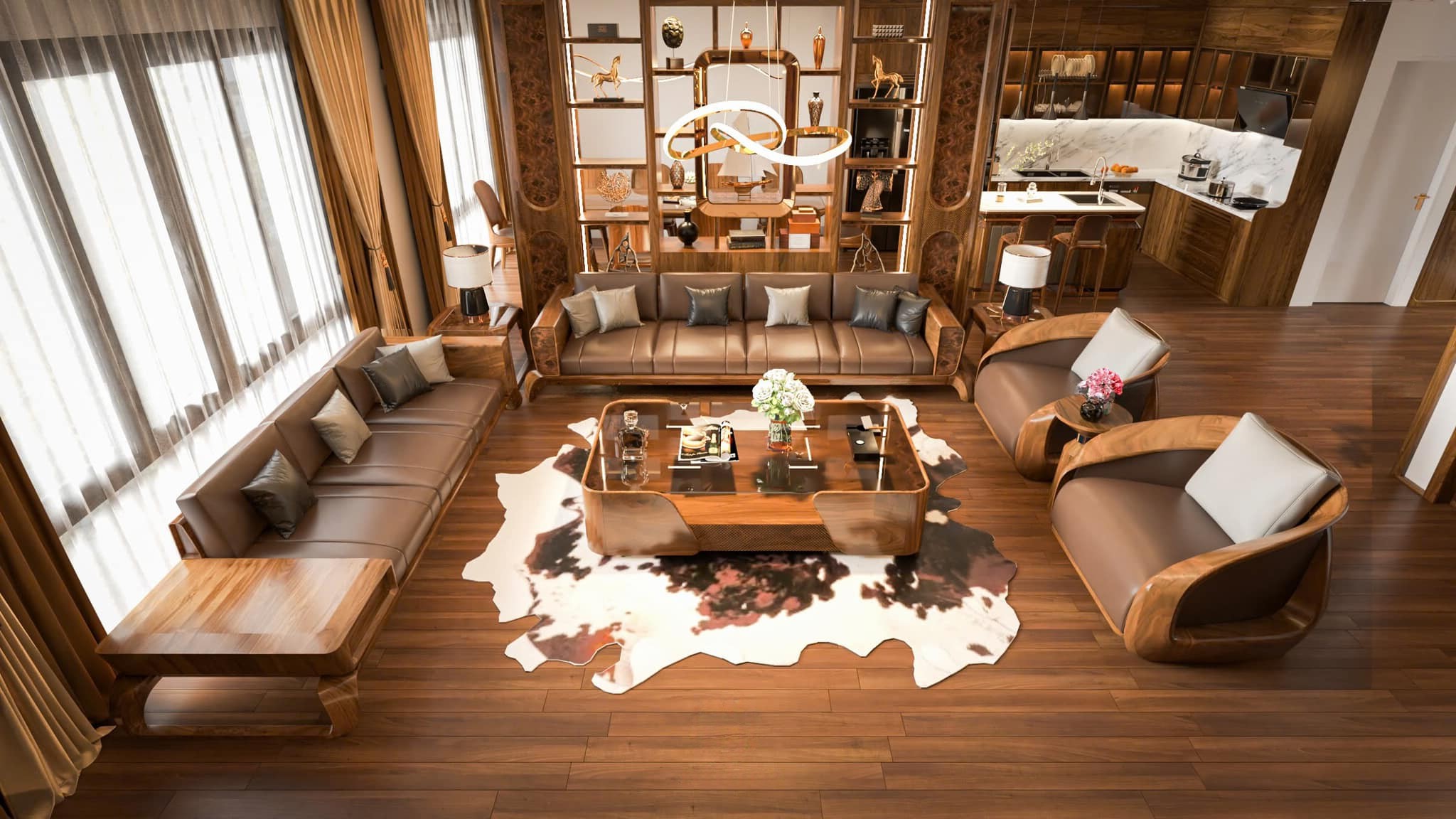 Sofa óc chó cao cấp sang trọng