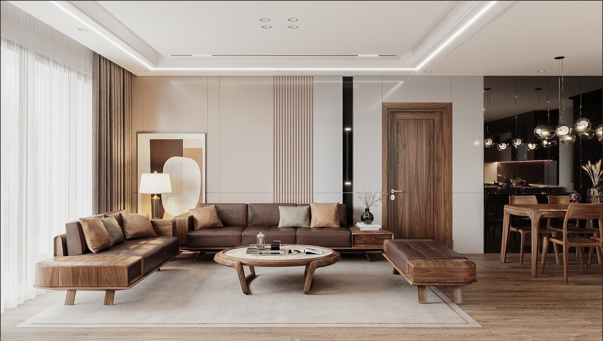 Sopha gỗ – Điểm nhấn cho phòng khách tinh tế Sopha gỗ hiện đại, sang trọng