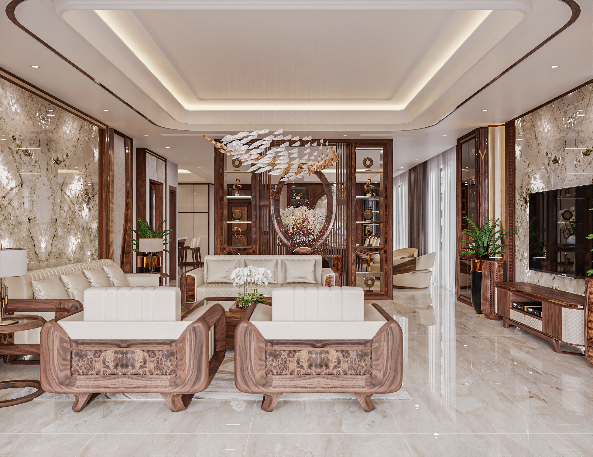 Thiết kế nội thất biệt thự cao cấp – tinh tế trong từng chi tiết Thiết kế nội thất biệt thự cao cấp sang trọng