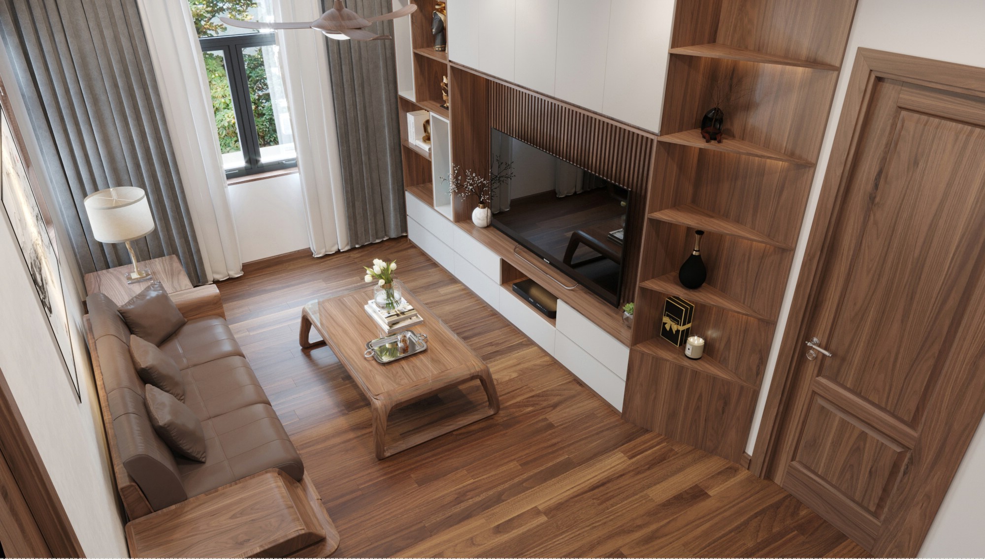 Thiết kế phòng khách diện tích nhỏ tinh gọn