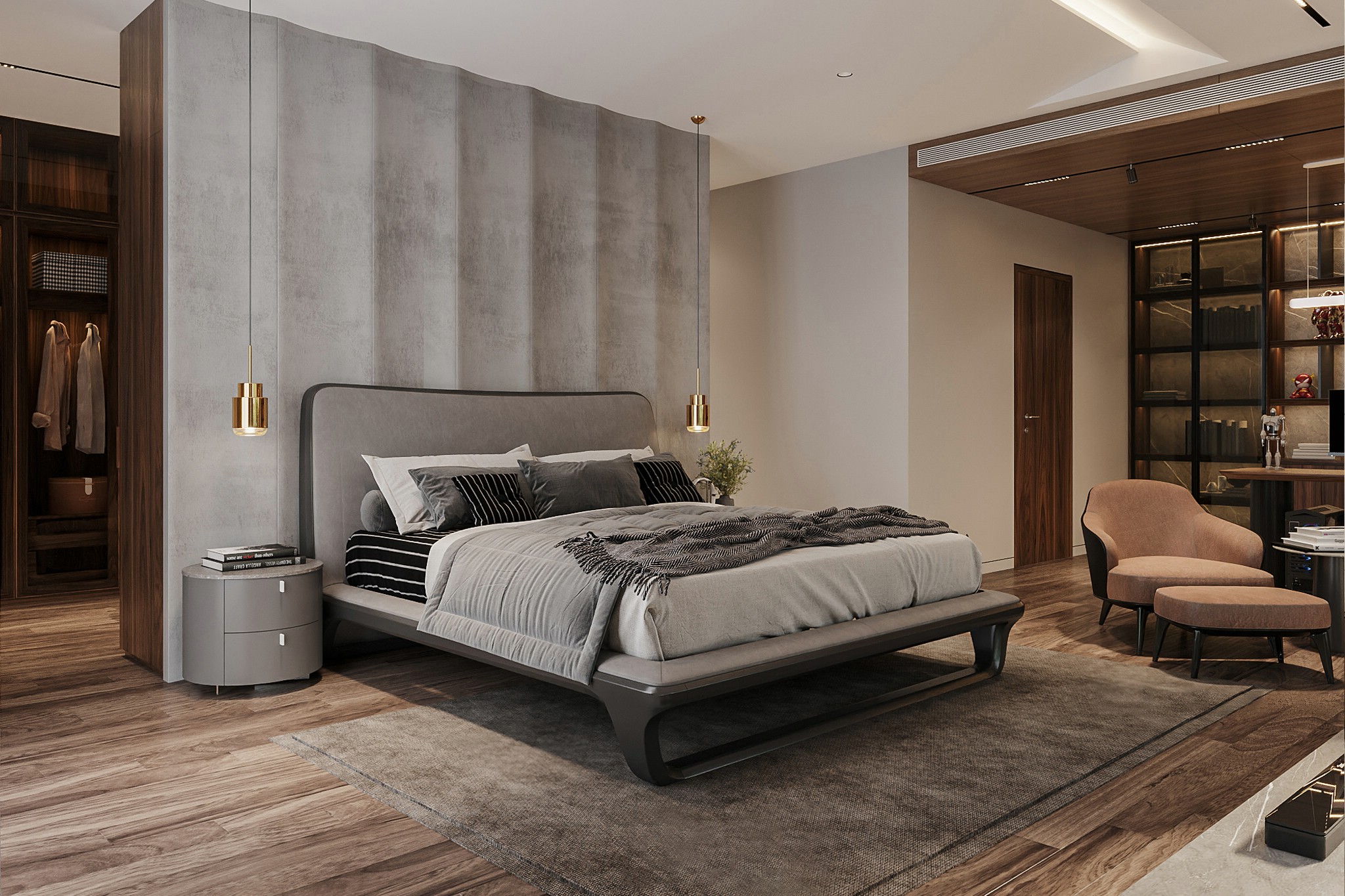 thiết kế phòng ngủ luxury cao cấp