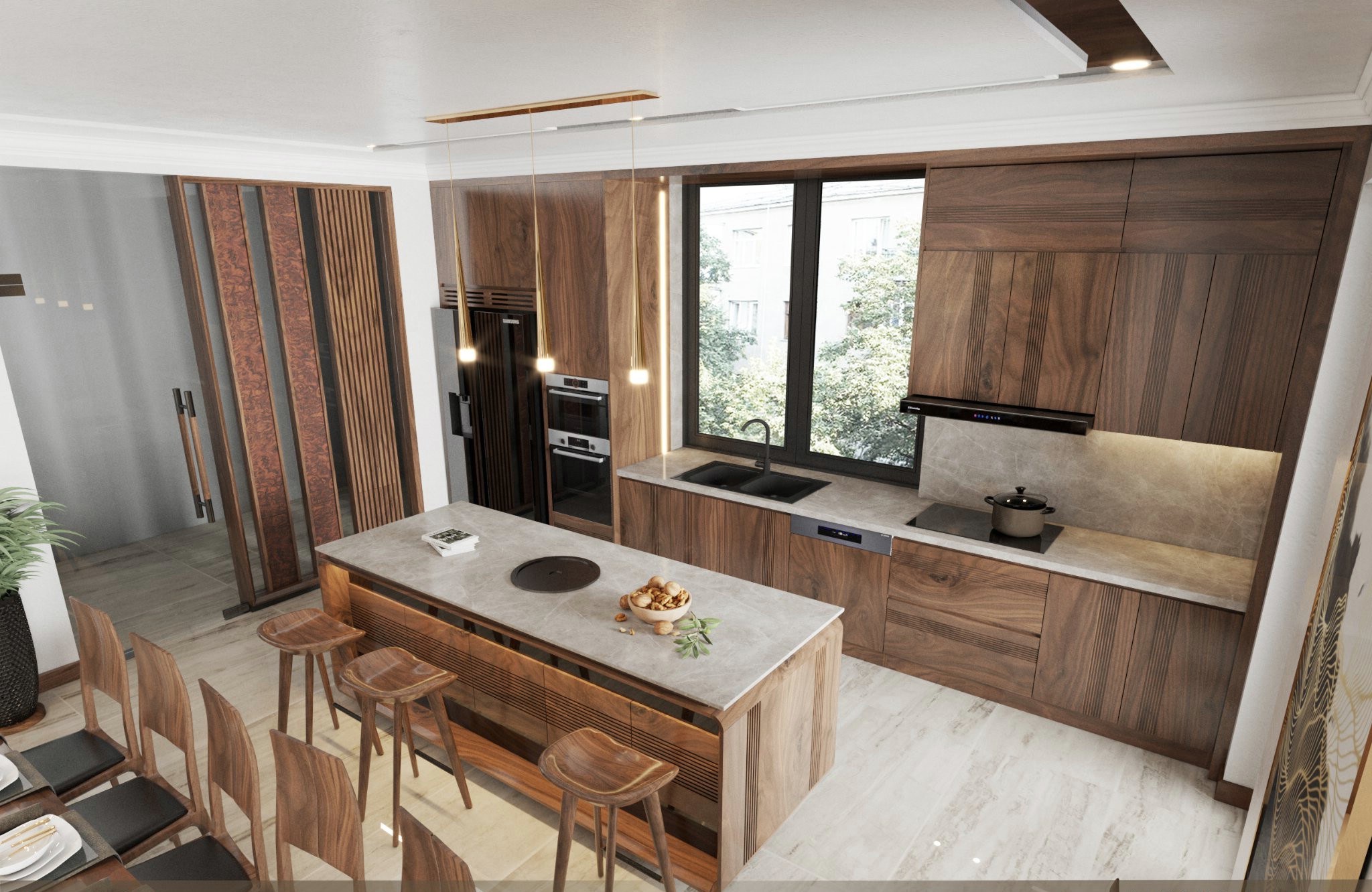 tủ bếp theo phong thủy, mang lại may mắn và tài lộc