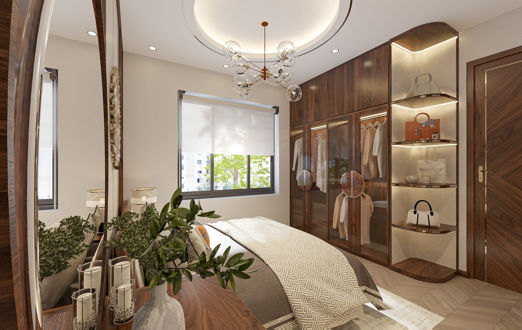 Tủ quần áo đẹp – lựa chọn sang trọng cho không gian phòng ngủ hiện đại Tủ quần áo đẹp gỗ sồi cao cấp hiện đại